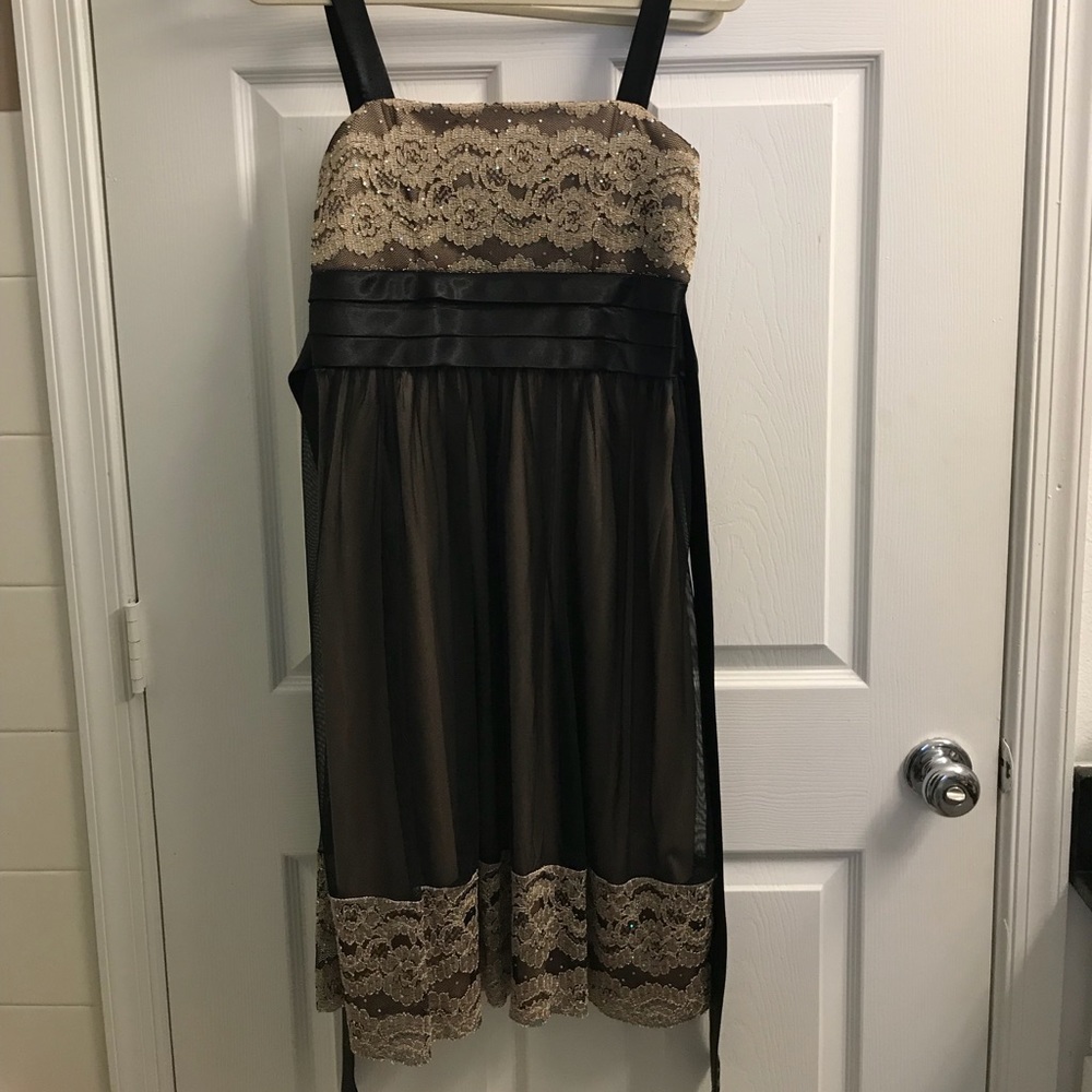 Black and Gold Cocktail Dress
